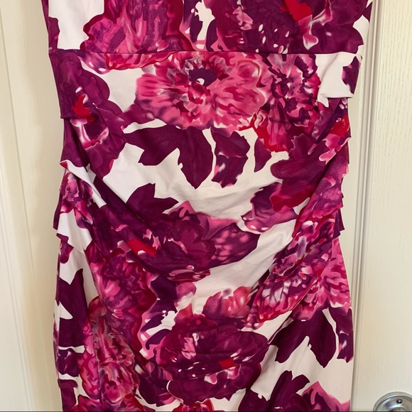Floral Patterned Sheath Dress - Picture 5 of 6